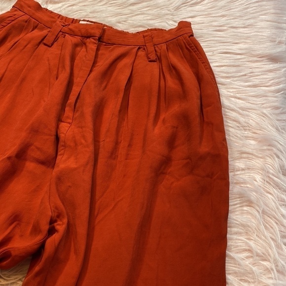 Apiece Apart Orange Red Paper Bag Style Pants sz 0 - Picture 4 of 10